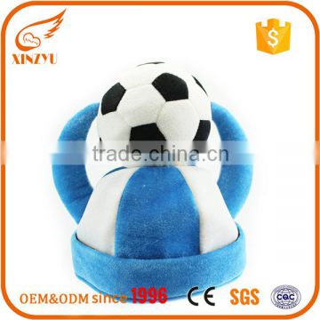 Foodball fans plush beautiful blue paper patterns foam party hat