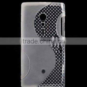 Clear S-Line Gel Case Rubber Skin Tpu Cover case For SONY EXPERIA ION LT28i