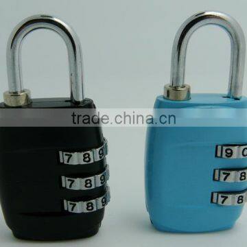 3 DIAL Combination Luggage Travel Zipper Bag Safe Padlock Security Code Lock