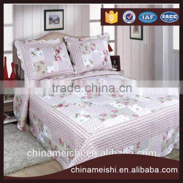 4pcs printed bed spread/bed sheet/pillowcase quilt set