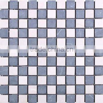 SKY-M002 White Cheap Stone Swimming Pool Light Blue Mosaic Tile