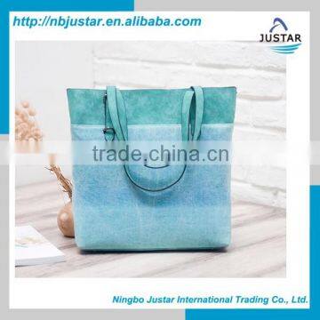 2016 China Factory Direct Promotional Fashion Gradient Ramp Canvas Lady Tote Bag                        
                                                Quality Choice