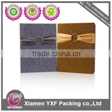 Luxury paper gift box with ribbon