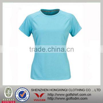 ladies sport t-shirt use mesh dry fit polyester