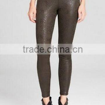 Lady Suede Python Print Leggings