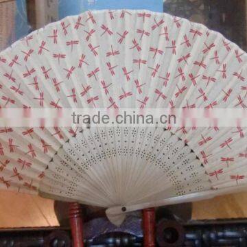 Hand Fan Bamboo Handle With Your Logo Cotton/silk/polyester photo-2
