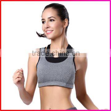 Fashion design padded sexy seamless yoga sport bra for women