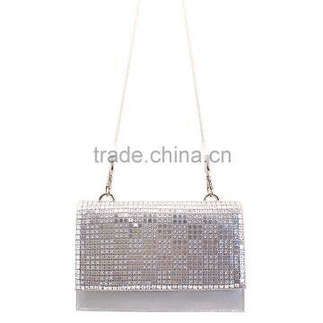 New Design Silver Sequin Mesh Clutch Bag for Party