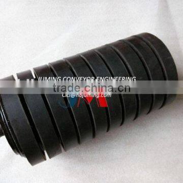 Mining belt conveyorn Roller OEM impact Rubber Mine roller/ Idler