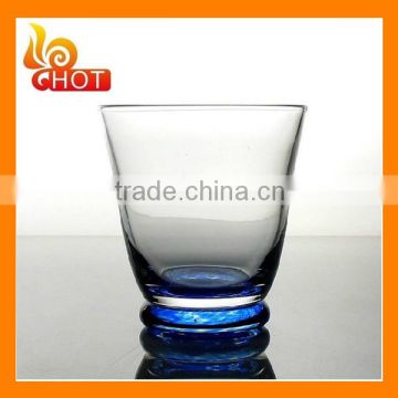 Hand blown blue colored glass cup,water cups