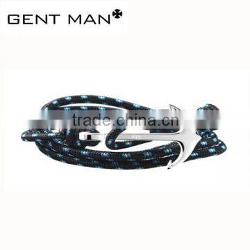 arrow cuff mens blue & black nylon cord bracelet anchor bracelet