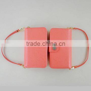 Fashionable Wallet Detachable Magnet Leather Case for Iphone 4 5 6 Wholesale photo-2