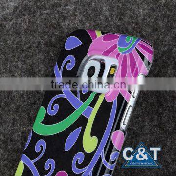 C&T Unique Big Flower Bloom Polycarbonate Hard Case Back Cover for Samsung S6 Black photo-6