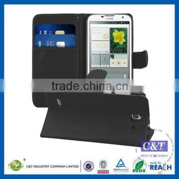 C&T 2015 New Fsahion Best Sell Flip Leather Wallet Cover for Huawei Ascend G730 photo-2