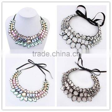 CHARM CRYSTAL FLOWER CHOKER CHUNKY STATEMENT BIB PENDANT CHAIN COLLAR NECKLACE