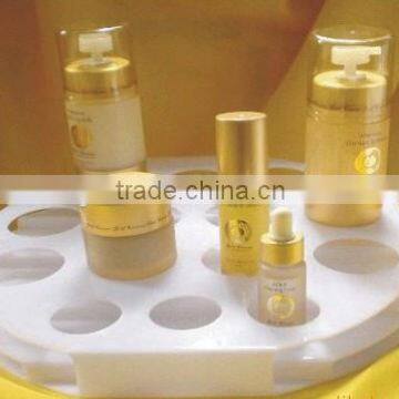 white acrylic table counter for cosmetics