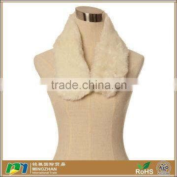 Women White Soft Cozy Winter Warm Rabbit Fur Scarf Wholesale