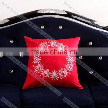 Embroidered Christmas Cushion Cover Modern Decorative Throw Pillows for Couch