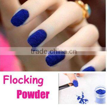 2013 newest 100% flocked powder puff nails velvet in salon and professional beauty training school