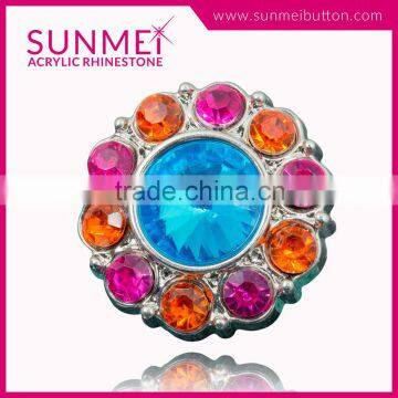 Decorative Professional Crystal Rhinestone Buttons Flat Back photo-5