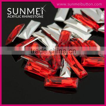 Taiwan Acrylic Gem Product Type Red Rhinestone for Decorations for Shoes