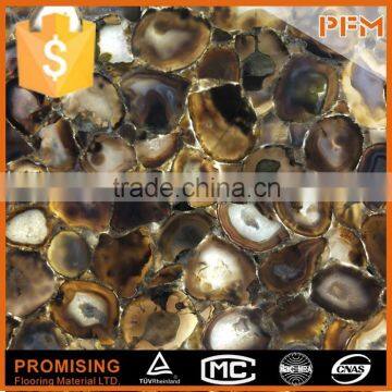 China Manufacturer Natural Stone Yemeni Brown Agate Stone Slab photo-2