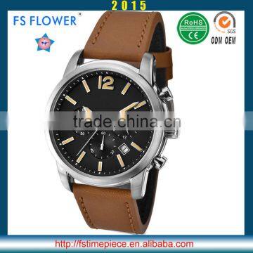 FS FLOWER - Sports Series High Quality Mens Leather Watch Japanese Quartz Movement