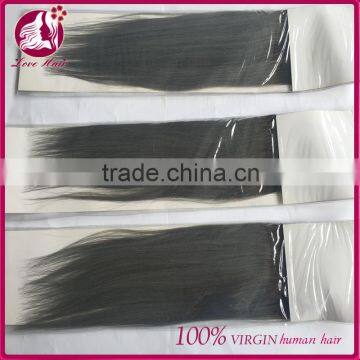 vigin wholesale hair 1B grey straight two tone color human ombre hair extensions