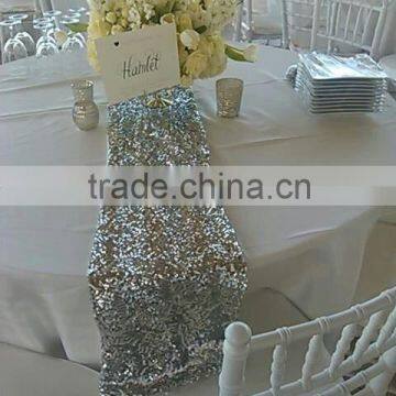 embroidered christmas glitter Table Runner for Wedding