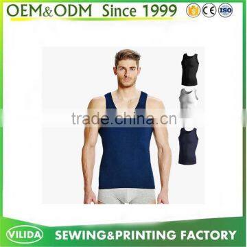 Bodybuilding Custom Made Slim Fit Tank Tops Mens Gym Stringers Vest OEM