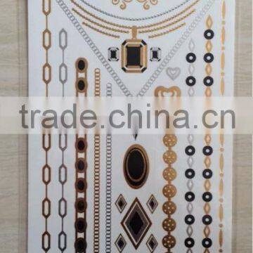 NEW Gold Silver Flash Tattoo With Stock Glitter Metallic Temporary Tattoo, 2014 New and High Quality Tattoo