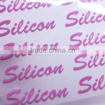 factory manufacturer garment silicon rubber heat transfer labels