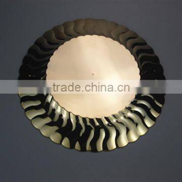 6"Plastic Disposable Gold Dinner Plate With Folwer Brim photo-2