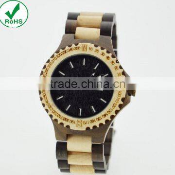Handcraft Ebony Wooden Quartz Watch With Customized Logo photo-2