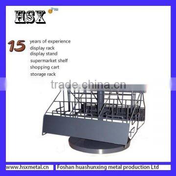 Floor standing wire Outdoor Metal mini Magazine Racks / display racks/rotating racks HSX-244