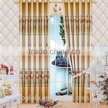 Latest curtain designs 2015 100% polyester Curtain cloth printing curtain cloth