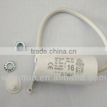 White Plastic &auminum Shell Cbb60 Cbb61 Cbb65 Cd60 Series Capacitor 5uf-100uf 250vac-450vac photo-5