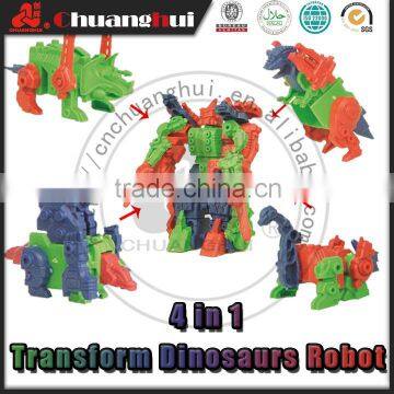 4 In 1 Building Blocks Transform Dinosaur Robot Small Toy (Can add Candy)