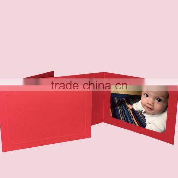 red strong double- faced paper photo frame/adverticement business card