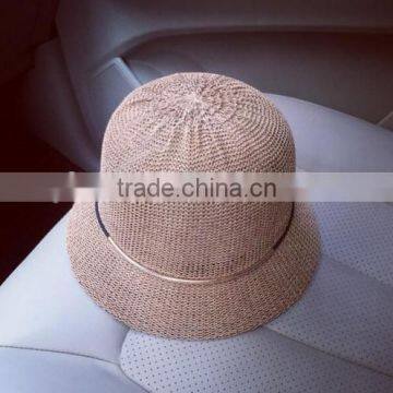 2016 Wholesale Latest Design Summer Hollow Out Sun Hat Europe Market Hot Sale Original Straw Cowboy Hat photo-4