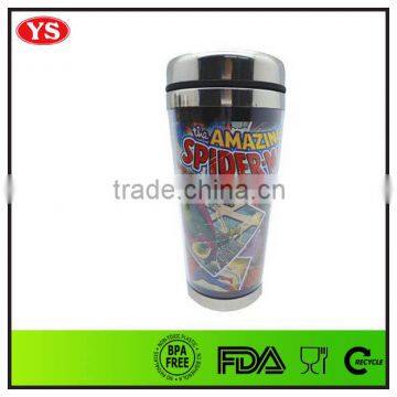 insulated thermos double wall insert paper 16oz plastic tumblers
