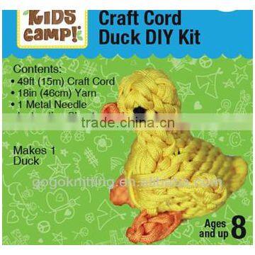 2016 ningbo paracord education hand craft diy duck kit for kids