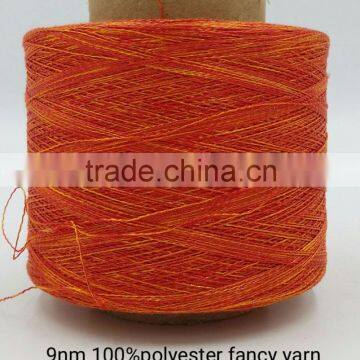 9nm 100% polyester weaving yarn fancy yarn
