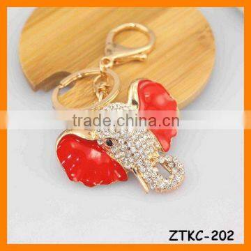 2014 Drip Rhinestone Elephant Key Chain, Gift Bag Pendant ZTKC-202