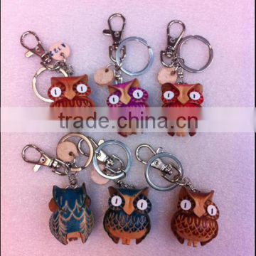 KC-016 High quality custom Leather Animal keychain