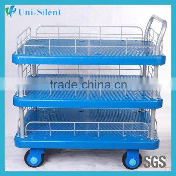 Three layers guardrail hand pallet truck