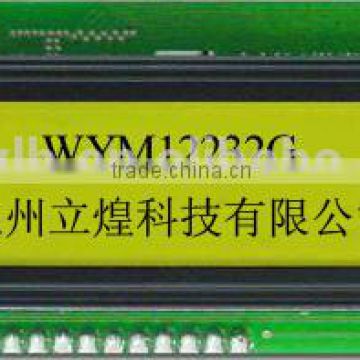 LCM 122X32 STN graphic LCD display with yellow green backlight