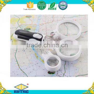 High Quality Handheld Magnifier 2 LED Lens Interchangeable Magnifier Magnifying Glass With Light photo-2