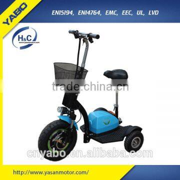 2016 Factory price 48V12Ah 500W three Wheel ZAPPY Electric Scooter for Adults