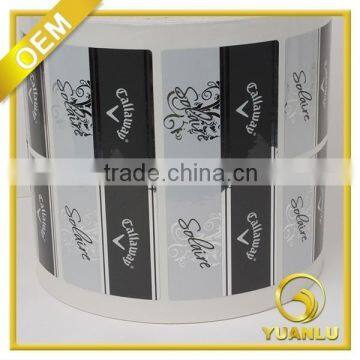 custom design waterproof adhesive silver vinyl sticker